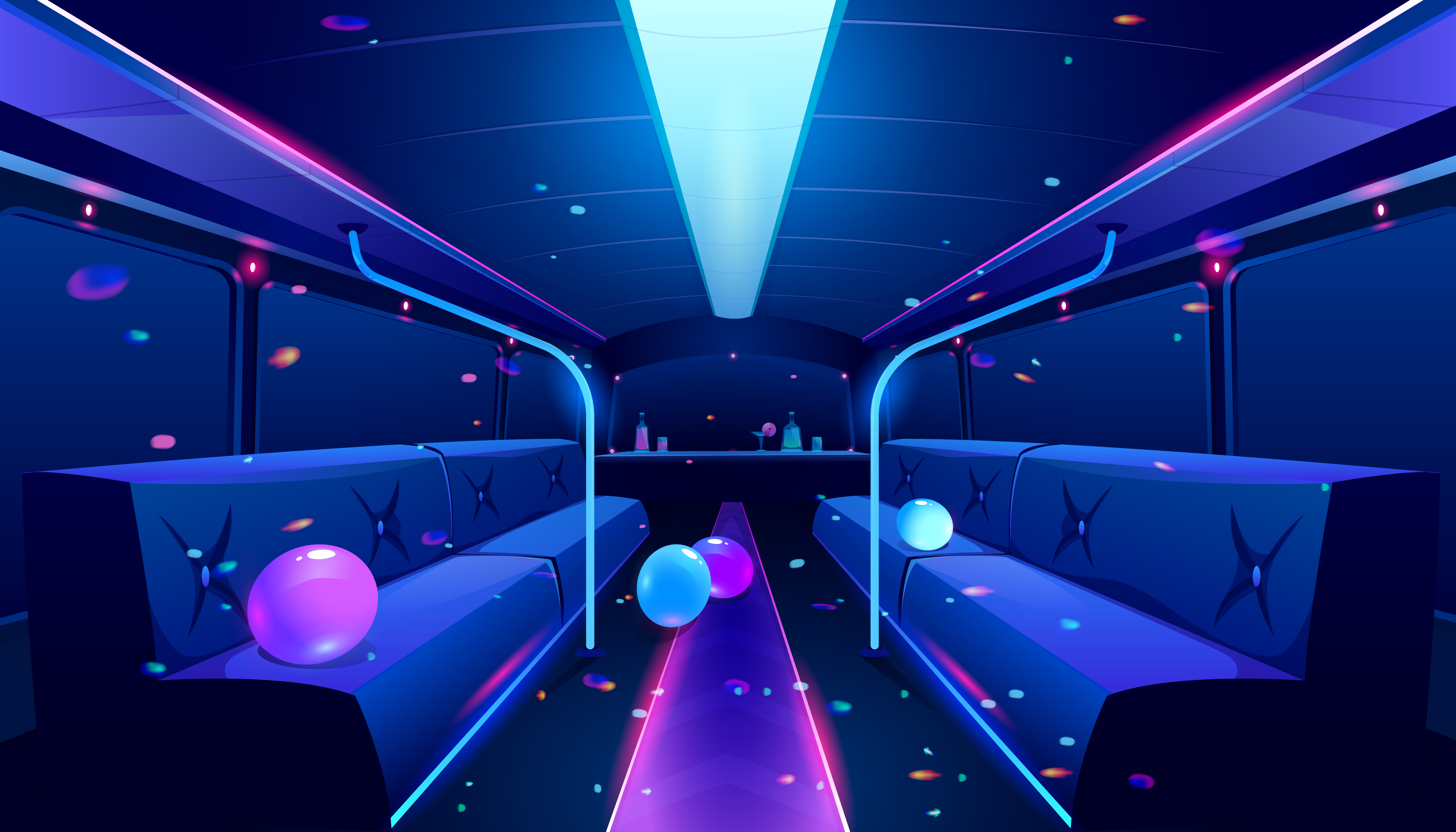 limo bus interior